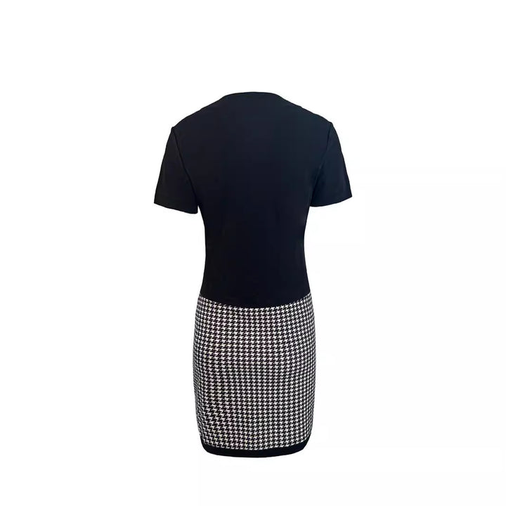 Ladies Chic Houndstooth Midi Dress Lune London