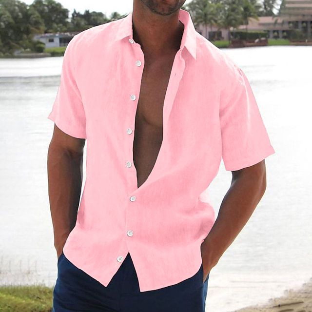 Men's Light Casual Loose Fit Short Sleeve Shirt Amarae