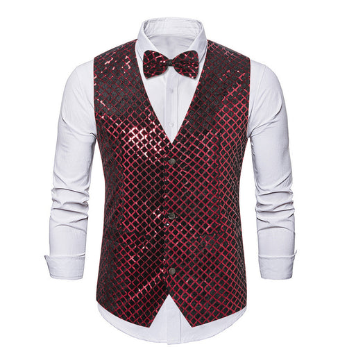 Elegant sequin blazer for men with matching tie closure Amarae