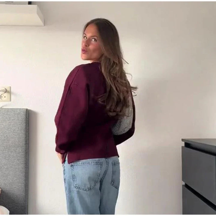Cardigan confortable pour femmes avec décolleté en V