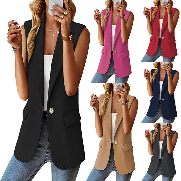 Chic and style sleeveless blazer for women