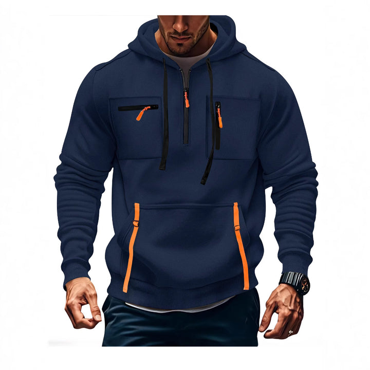 Men's stylish hooded sweatshirt with functional zip pockets Amarae