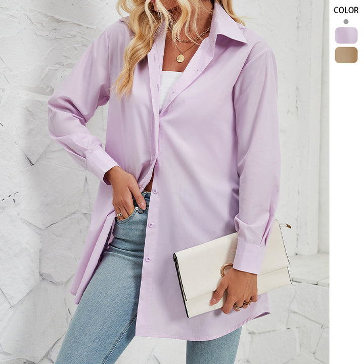 Long sleeve shirt for women with a modern cut and elegant details Chic & Stil