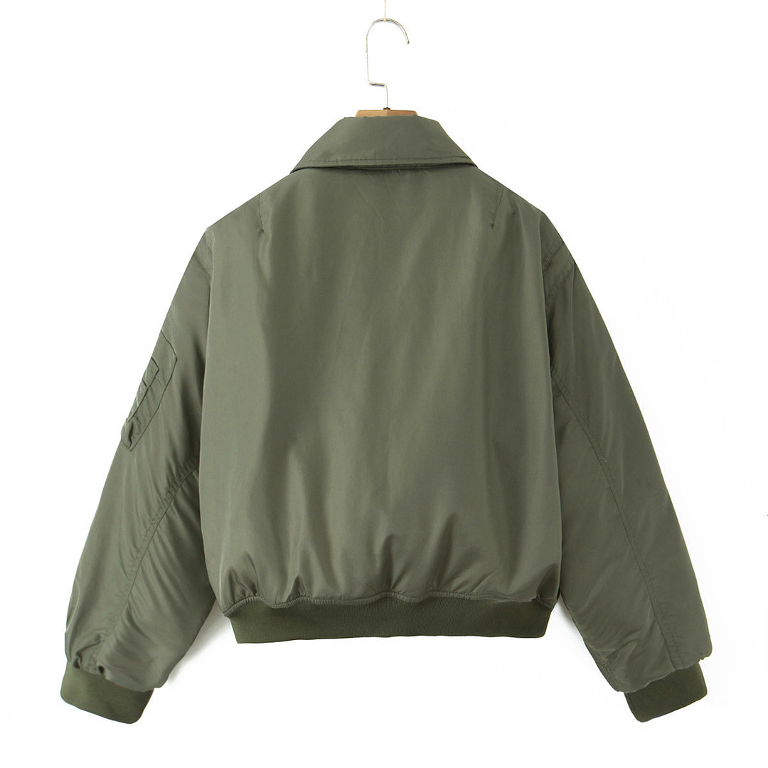 Women's bomber jacket in fashion with double pockets and soft lining Lune London