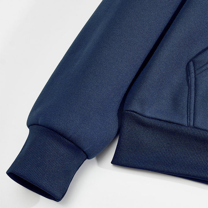 Sporty hoodie for men with textured design and contrasting sleeves Lune London