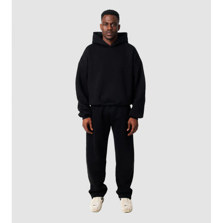 Women's Cozy Sweatshirt and Pants Set with High Collar and Casual Fit Lune London