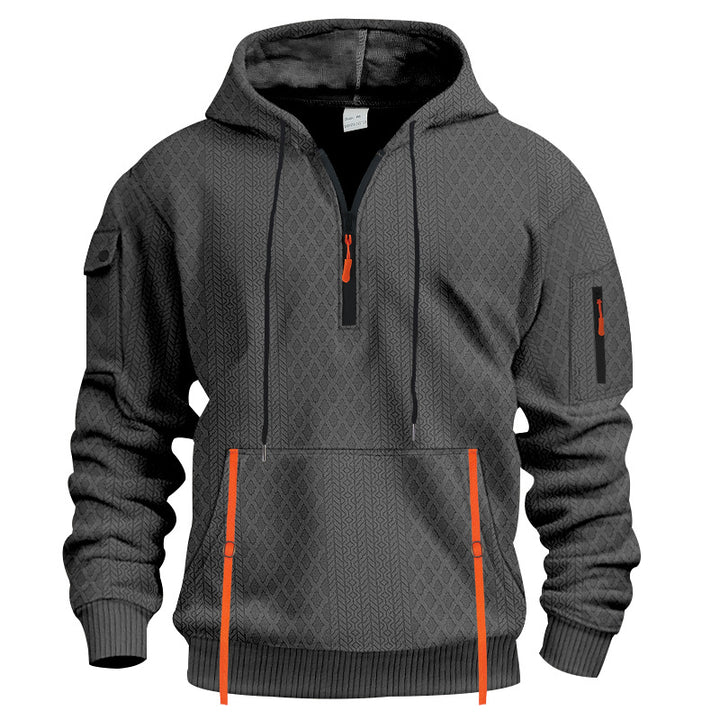 Men's functional hoodie with zipper and practical pockets Lune London