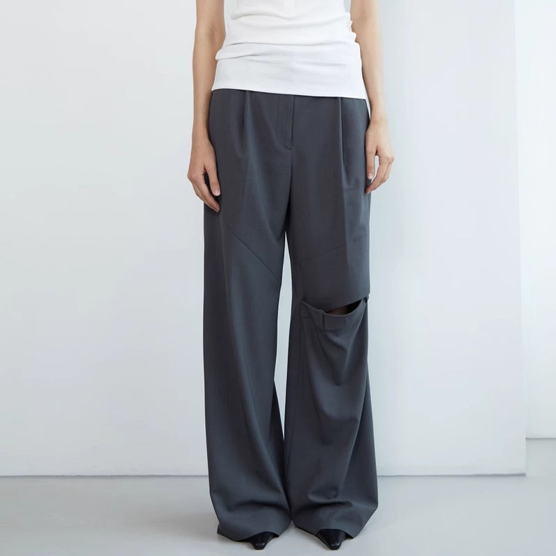 Pantalons de costume amples pour femmes avec des détails innovants Chic & Stil