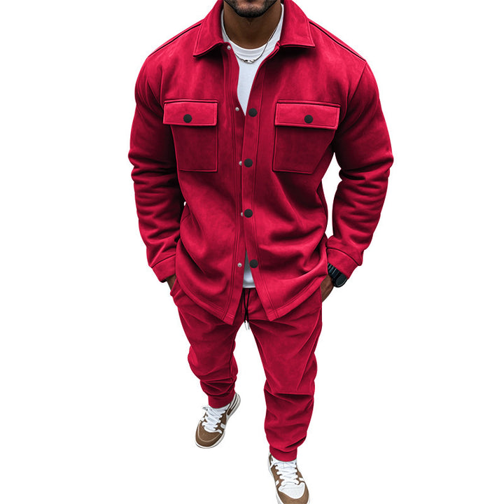 Modern utility jacket for men with practical chest pockets and matching trousers Lune London