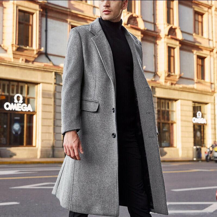 Elegant long coat for men made of high-quality material Amarae