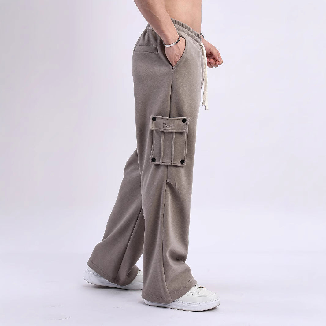 Cargo jogger pants for men with side pockets and elastic waistband Lune London