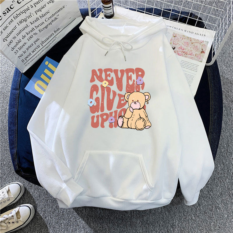 Women's hoodie with motivational bear design Chic & Stil
