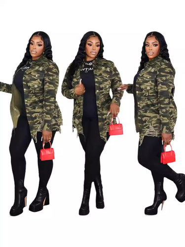 Ladies fashion camouflage-overshoot look Amarae