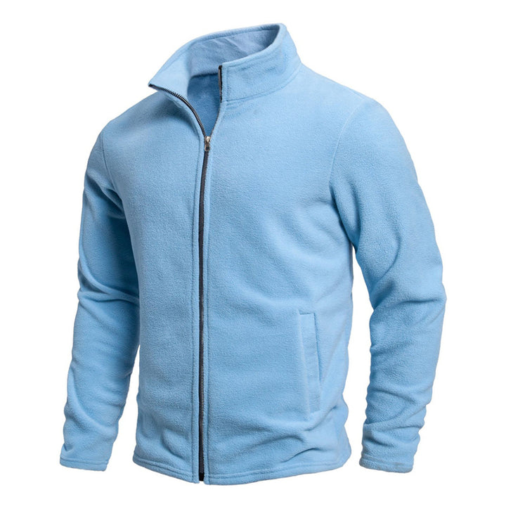 Men's fleece jacket with high collar and zipper Lune London