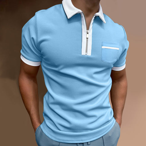 Men's Zip Front Polo Chic Amarae