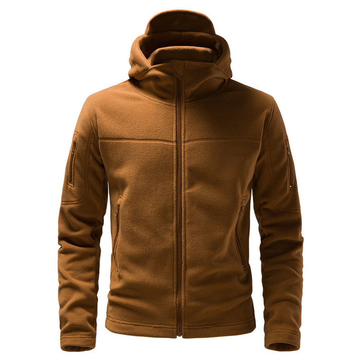Men's fleece jacket with hood and functional pockets Lune London