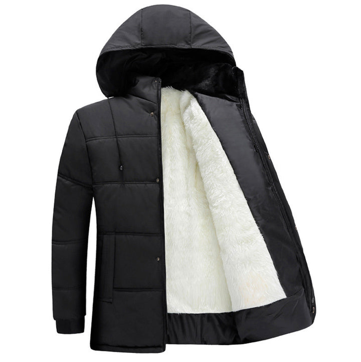Men's winter jacket quilted with soft lining and adjustable hood Lune London