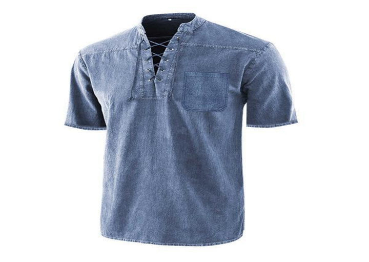 Short sleeve shirt for men with a modern lace design and a chest pocket Lune London
