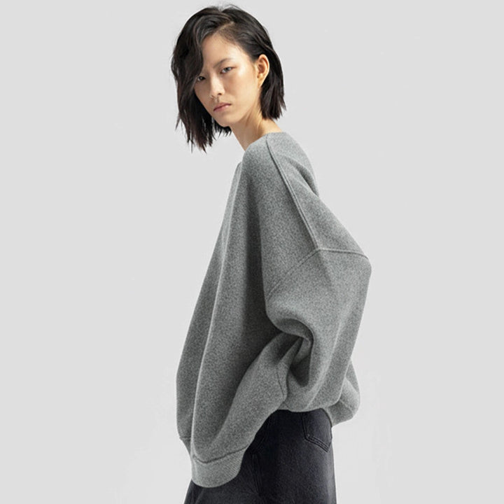 Pull en maille surdimensionné pour femme avec décolleté en V Chic & Stil