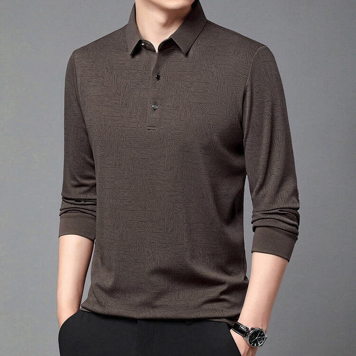 Elegant men's long sleeve shirt with textured design Lune London