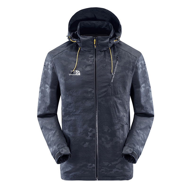 Waterproof camouflage jacket for men with adjustable hood Amarae