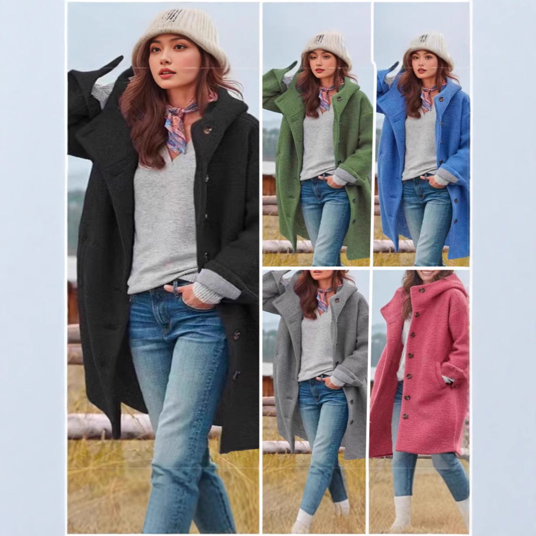 Amarae oversized wool coat for women