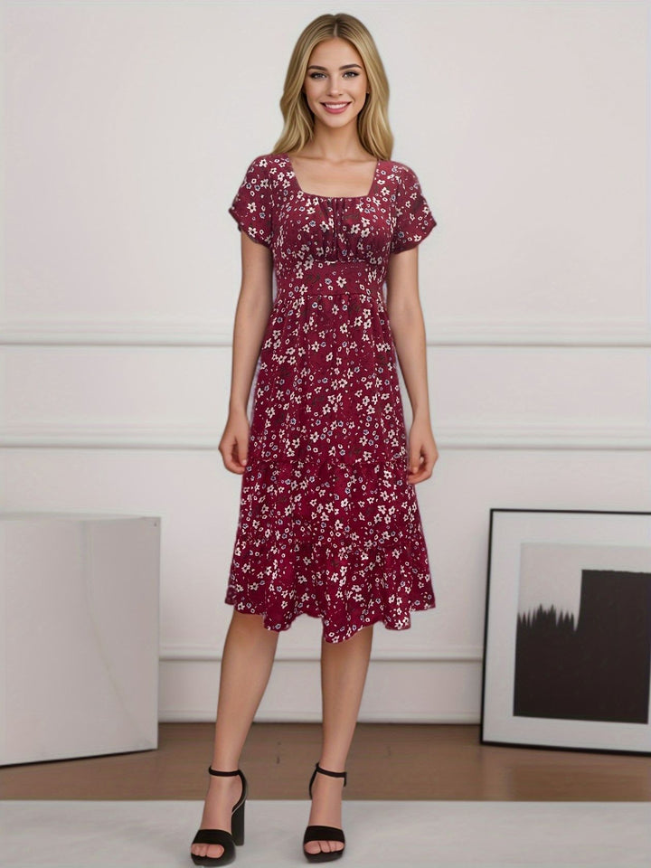 Lune London Flower Pleated Maxi Dress for Women