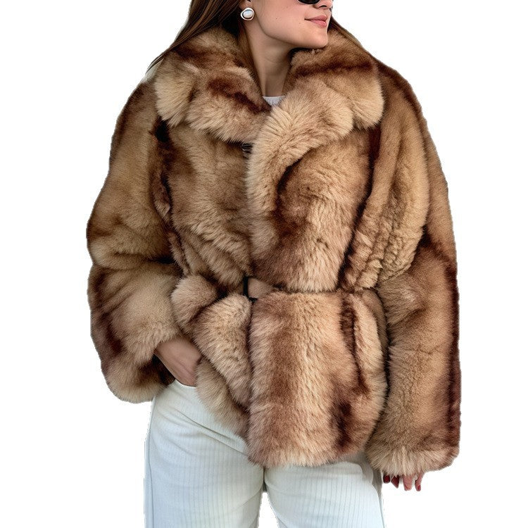 Ladies Luxurious Faux Fur Jacket with Elegant Lune London