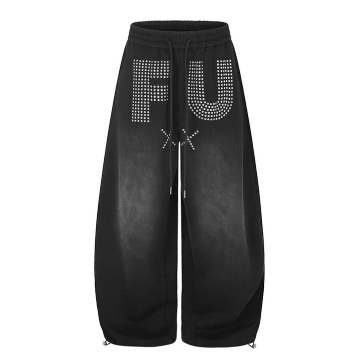 Women's Extra Wide Cropped Palazzo Sweatpants with Comfort Waistband and Drawstring Amarae