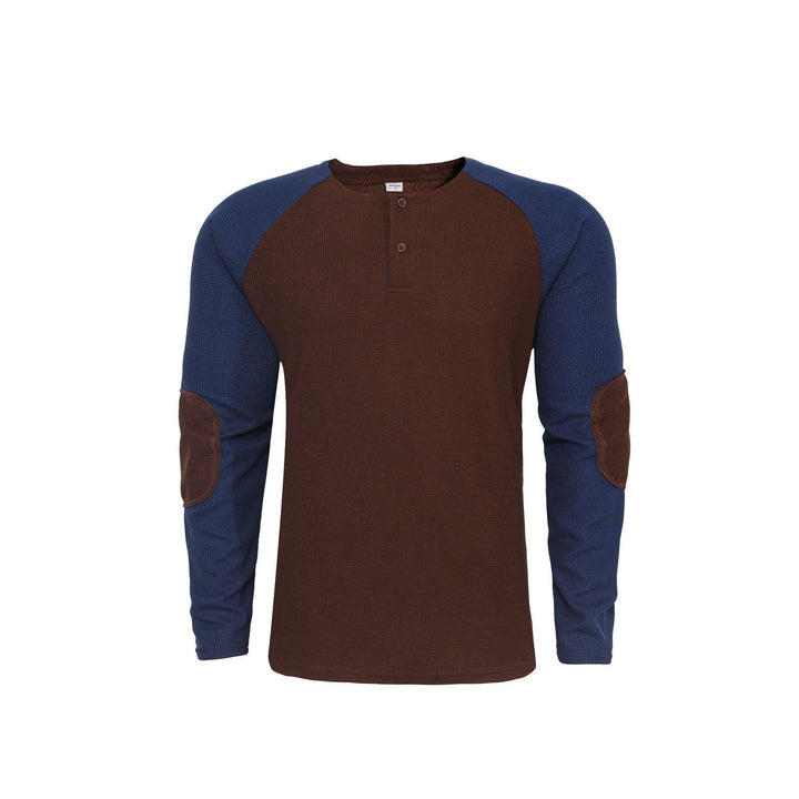 Men's long sleeve shirt with ruched shoulders and stylish contrasting design Lune London