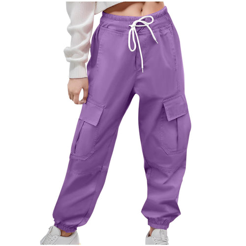 Women's cargo pants with elastic waistband and practical side pockets Amarae