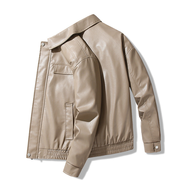 Faux leather jacket for men with elastic waist Lune London