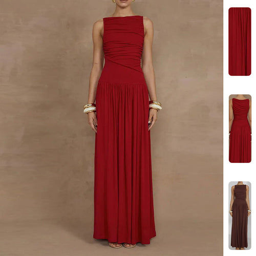 Robe maxi femme avec un drapé sophistiqué Chic & Stil