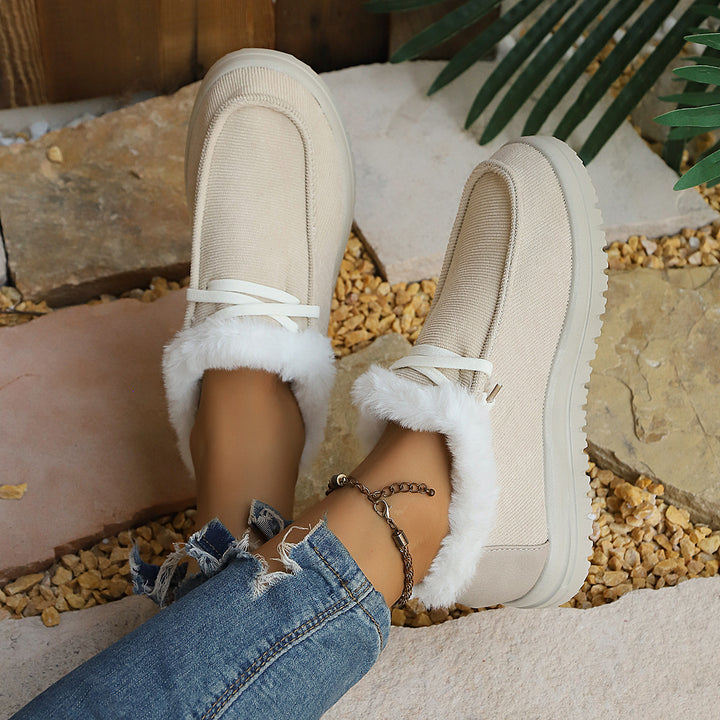 Women's Insulated Slip-On Mules with Teddy Lining and Textured Platform Sole Amarae