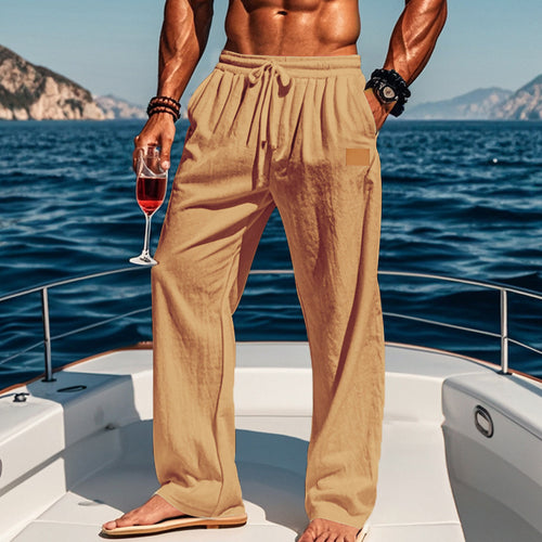 Airy beach pants for men with elastic waist Amarae