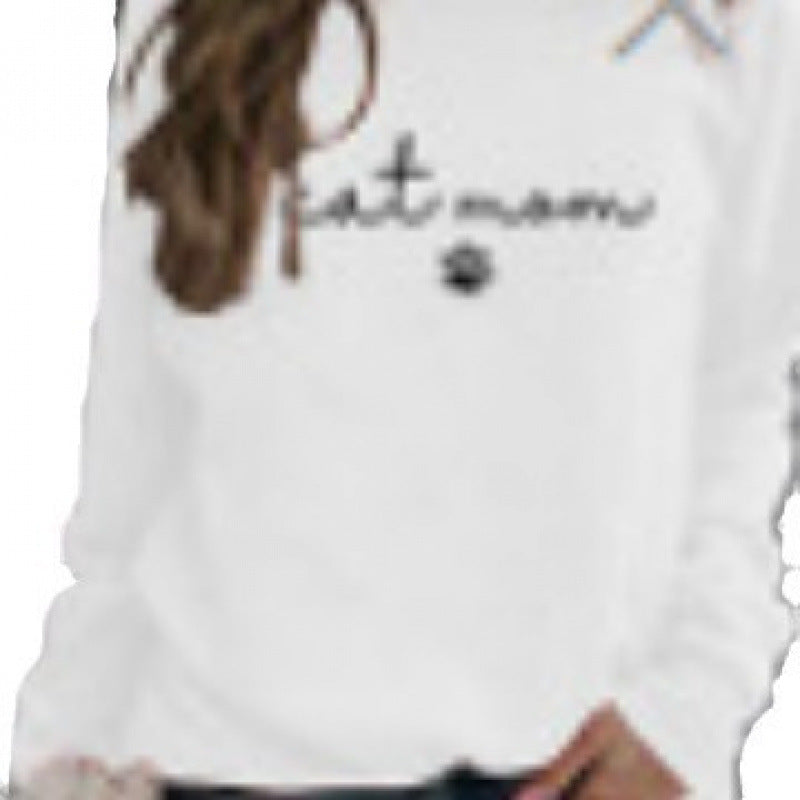 Ladies sweatshirt with creative cat mom design Lune London