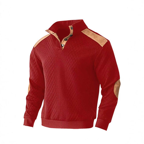 Knitted sweater for men with a unique high collar and trendy details Amarae