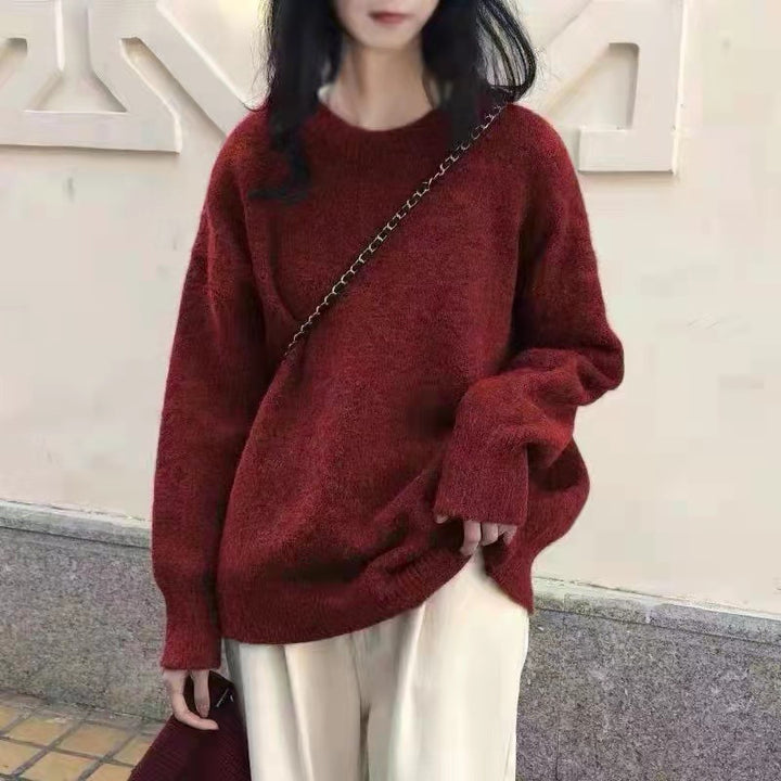 Pull en maille surdimensionné pour femme avec détails côtelés Chic & Stil