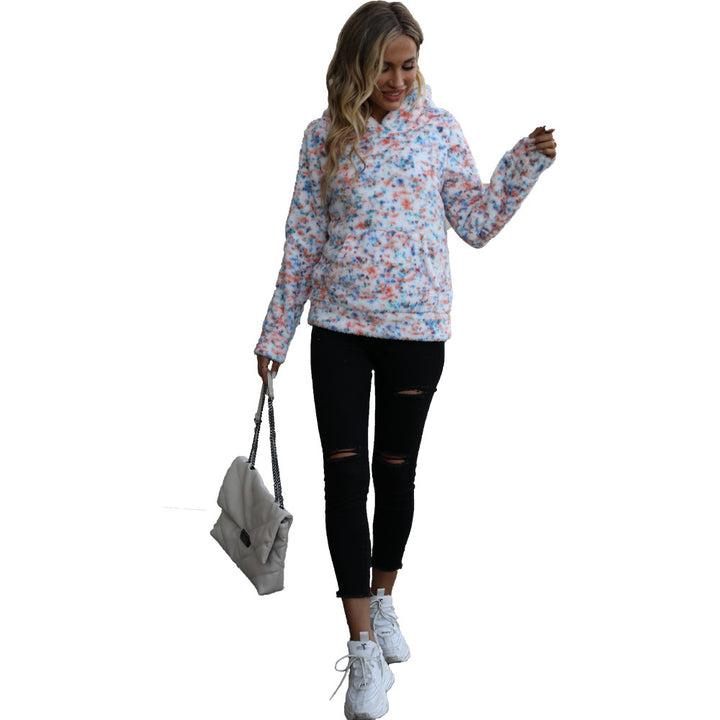 Fleece sweatshirt for women with hood Lune London