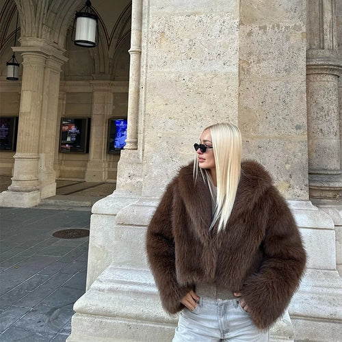 Ladies Trendy Amarae Faux Fur Jacket