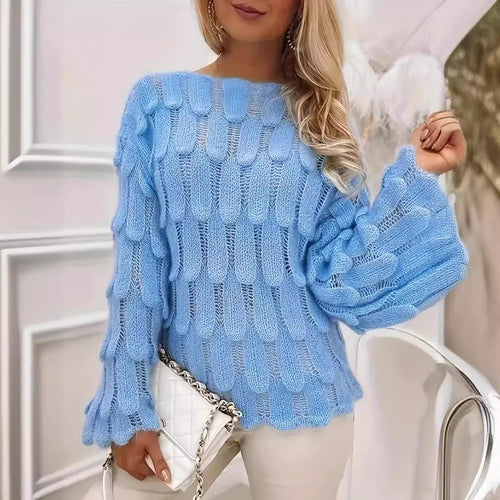 Ladies Oversized Knitted Chic Sweater
