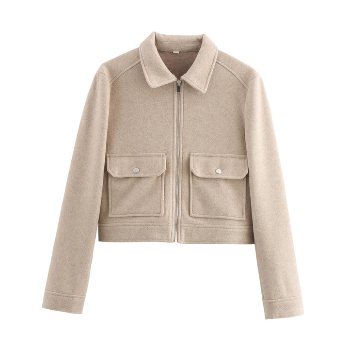 Women's down jacket with practical flap pockets Lune London