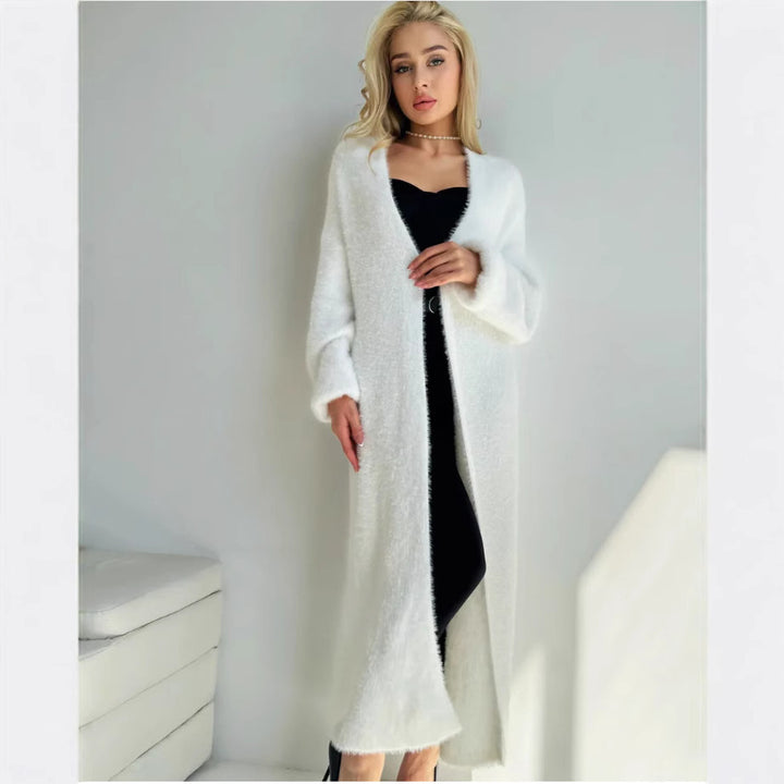 Ladies Plush Knit Coat Lune London