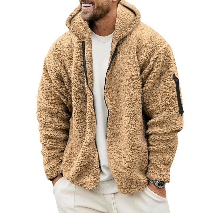 Fleece flaffle jacket for men with practical pockets Lune London