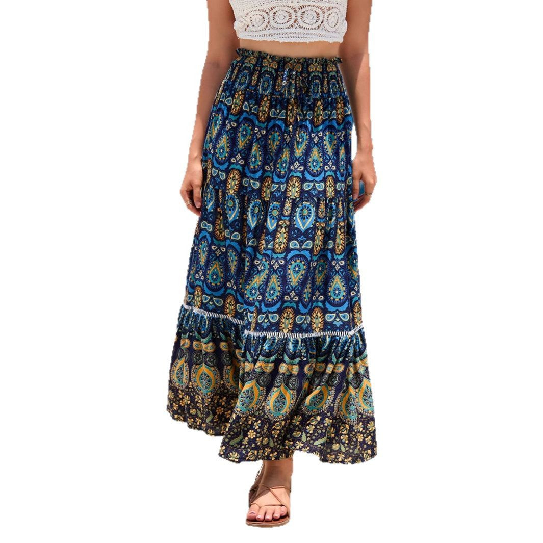 Roc Lune London maxi boho skirt women