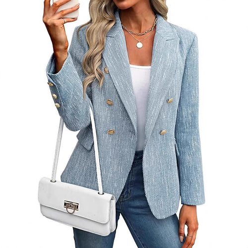 Tweed blazer for women with double-breasted buttons Amarae