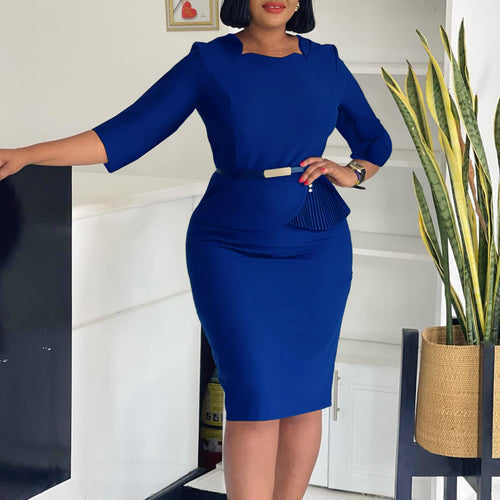 Dresses for women fitted with gathers and belt Amarae