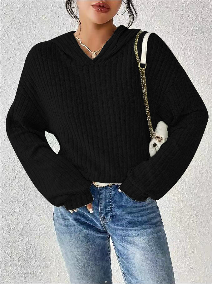 Ladies ribbed texture hoodie Amarae