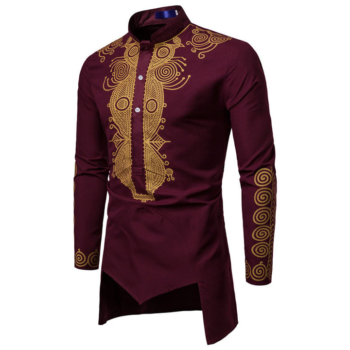 Elegant long sleeve shirt for men with an innovative ethnic design Lune London