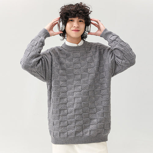 Trendy men's sweater with textured surface Amarae